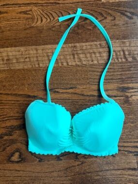 Victoria's Secret Mint Green Getaway Halter Bikini top 34ddd